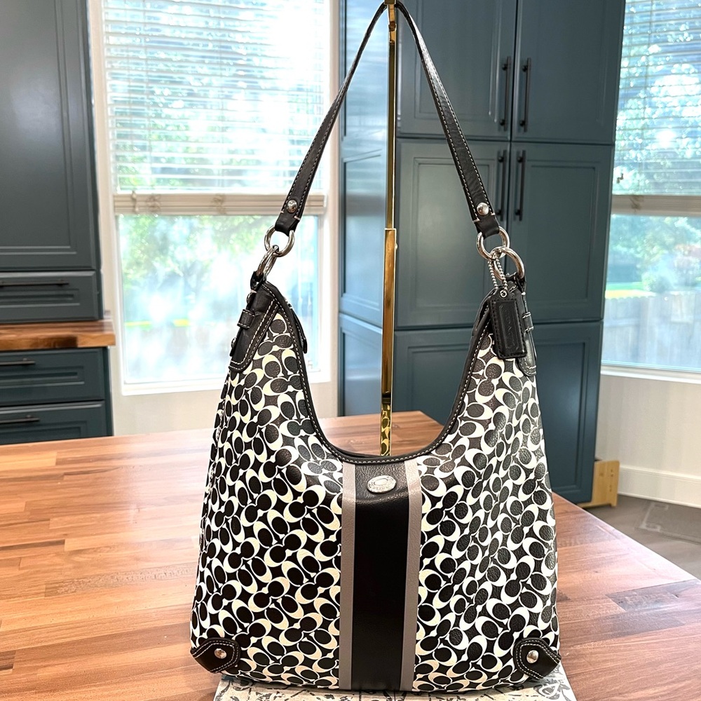 COACH Heritage Stripe Chelsea Hobo
Shoulder Bag, No. F15136